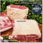 Beef Sirloin AGED BY GOODWINS Australia STEER young cattle (Striploin / New York Strip / Has Luar) frozen brand Harvey/Midfield ROAST SMALL 4-5" +/-1.3 kg/pc (price/kg)